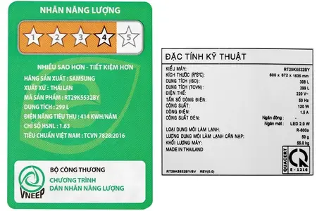 Tủ lạnh Samsung Inverter 299 lít RT29K5532BY/SV