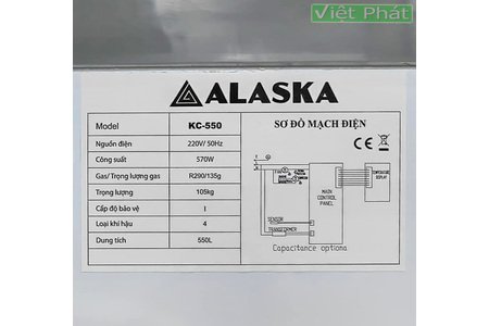 Tủ đông Alaska KC-550 dung tích 550L