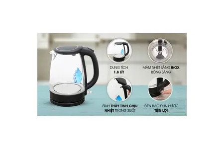 Bình đun siêu tốc Midea 1.8 lít MK-18GC