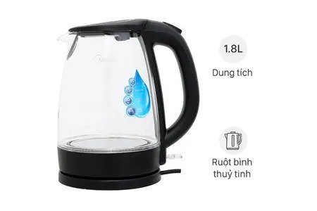 Bình đun siêu tốc Midea 1.8 lít MK-18GC