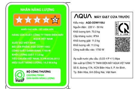Máy giặt Aqua Inverter 11 kg AQD-DDW1100J BK