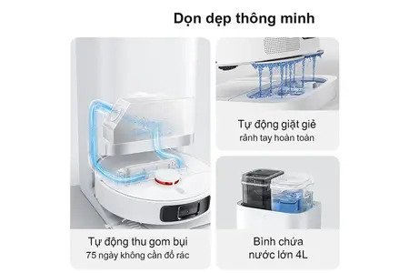 Robot Hút Bụi Lau Nhà Tự Giặt Giẻ Xiaomi X20 Plus EU