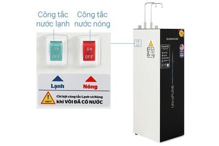 Máy lọc nước RO nóng nguội lạnh Sunhouse UltraPURE SHA76210KL 10 lõi