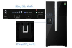 Tủ lạnh Hitachi Inverter 540 lít Multi Door R-FW690PGV7 GBK