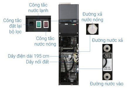 Máy lọc nước RO nóng nguội lạnh Toshiba TWP-W2398SVN(W) 10 lõi