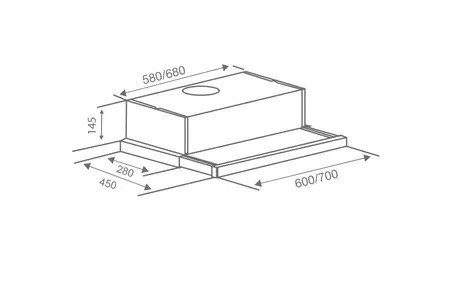 Máy hút khói, hút mùi âm tủ Canzy CZ-C517I
