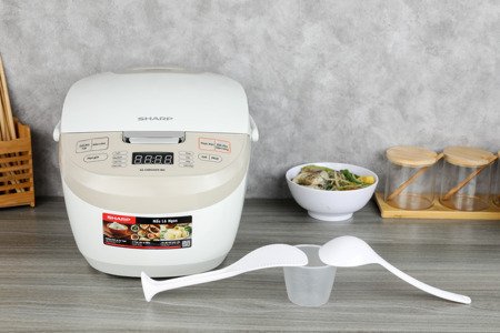 Nồi cơm điện tử 1.8L Sharp KS-COM191EV-WH