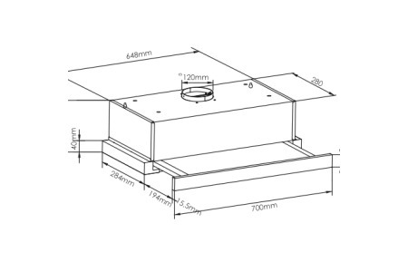Máy hút mùi âm tủ Latino LT-AT700 Touch