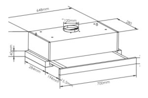Máy hút mùi âm tủ Latino LT-AT700 Touch