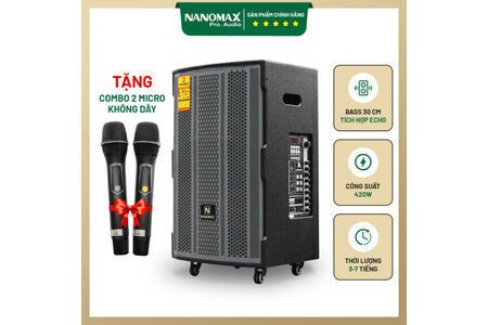 Loa Kéo Nanomax SK-1202 Bass 30cm 420w Karaoke Bluetooth