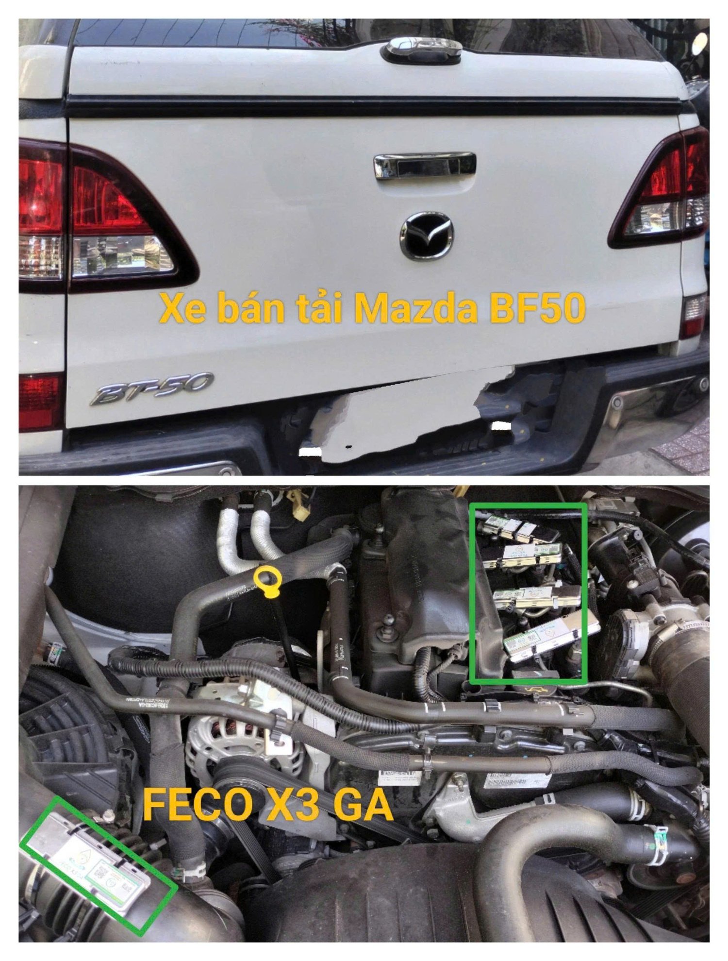 HÌNH ẢNH XE GẮN FECO X3