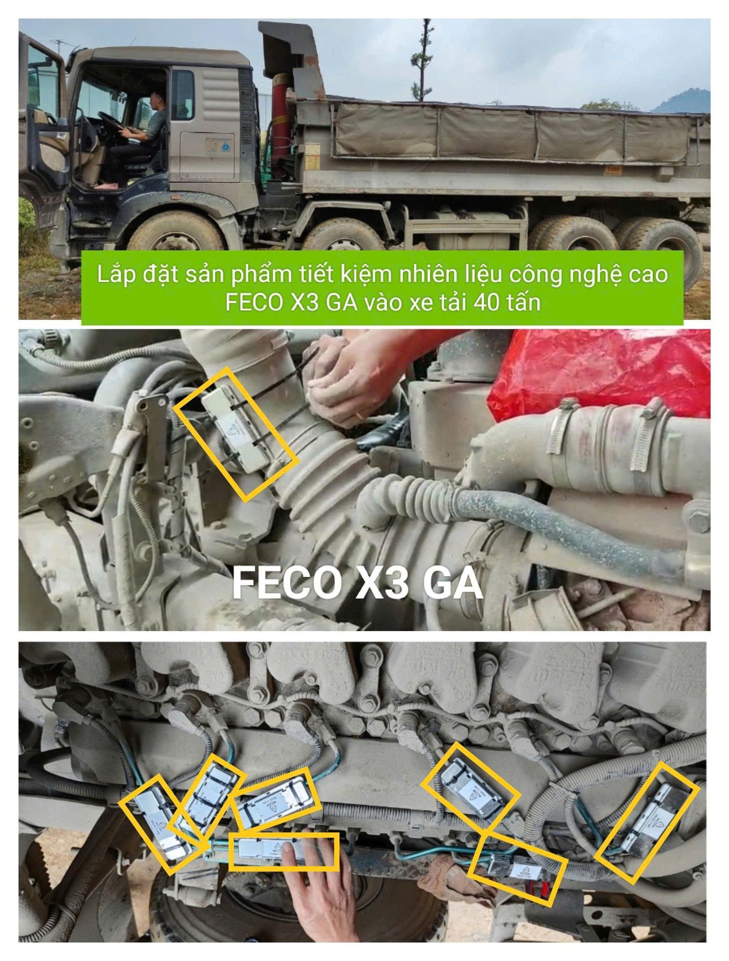 HÌNH ẢNH XE GẮN FECO X3