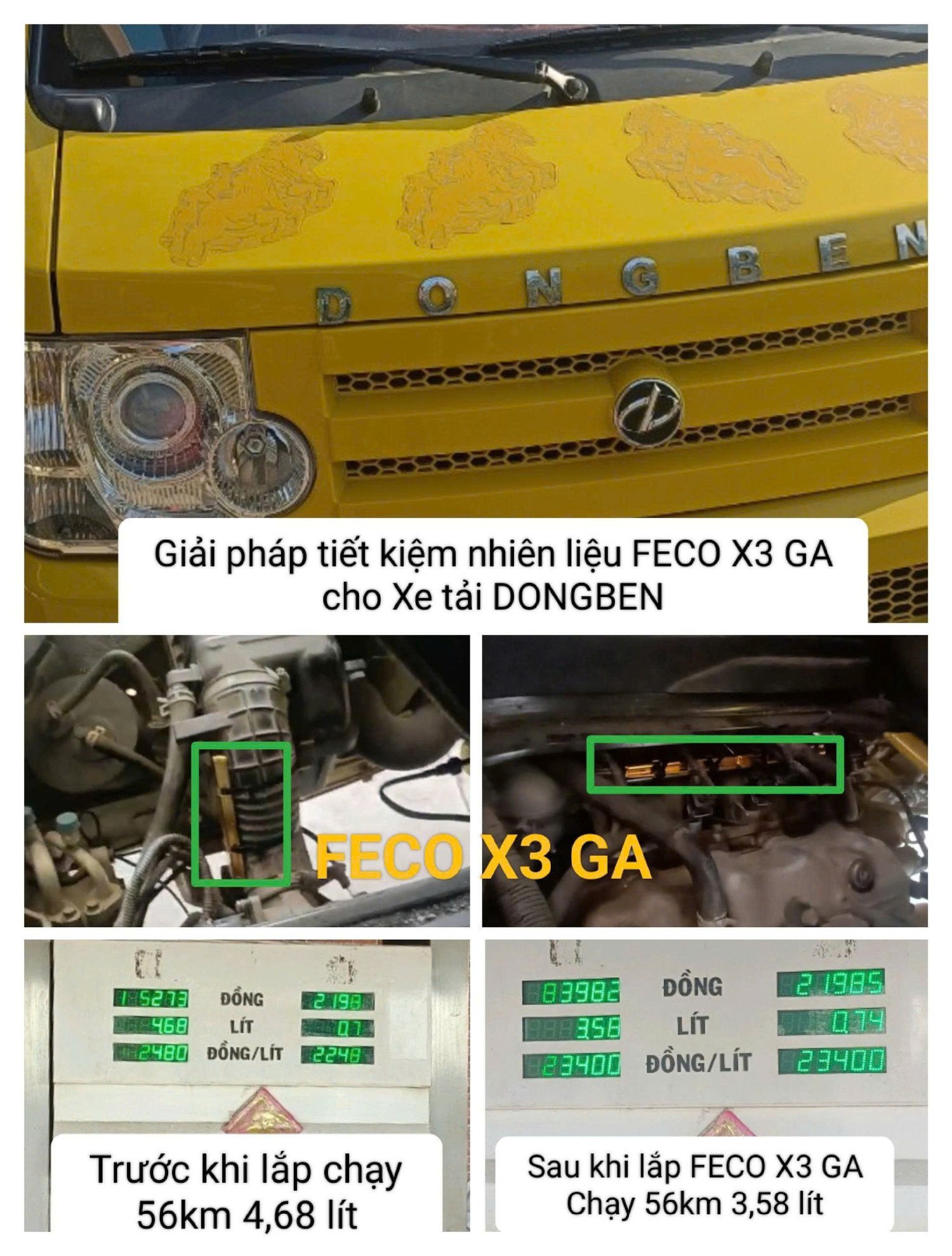 HÌNH ẢNH XE GẮN FECO X3