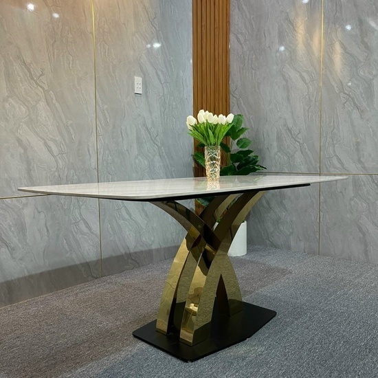 Bàn ăn chân inox AG14