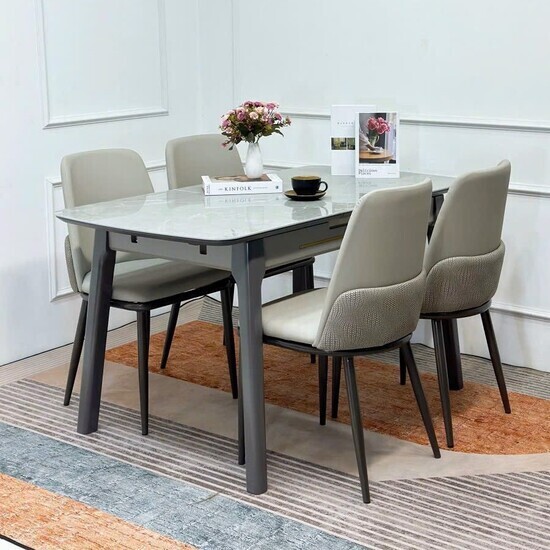 Bàn ăn thông minh mặt đá cao cấp Lothas có bếp từ/ không bếp từ AG29