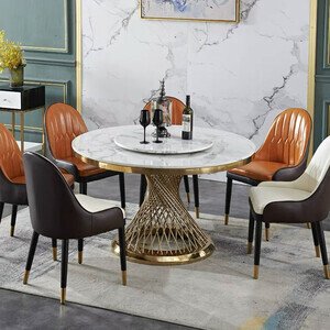 Bàn tròn xoay 2 mặt đá cao cấp AG31