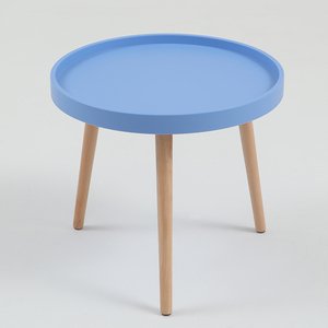 Bàn tròn nhựa chân gỗ A-24