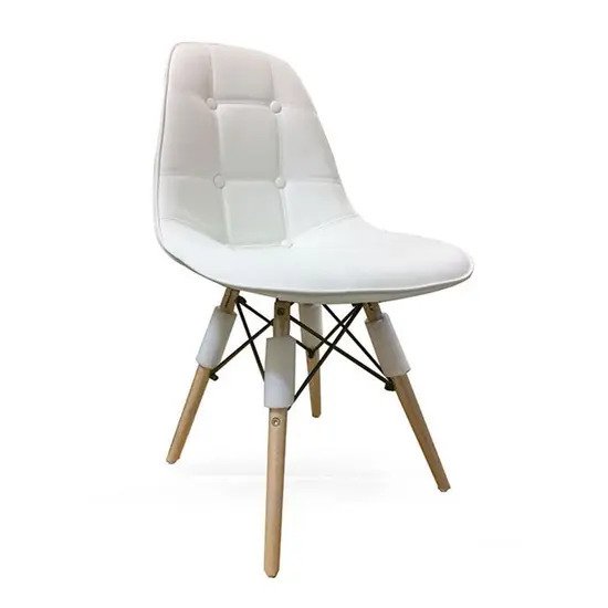 Ghế cafe nệm cúc chân gỗ AG-05