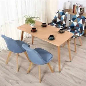 Ghế eames đệm bọc vải chân gỗ AG-06