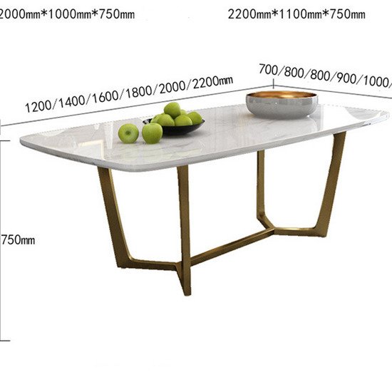 Bàn ăn hiện đại sang trọng mặt đá cẩm thạch AG8