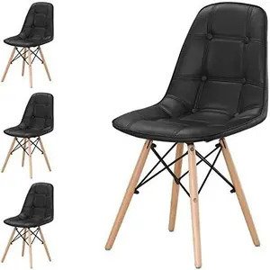 Ghế cafe nệm cúc chân gỗ AG-05