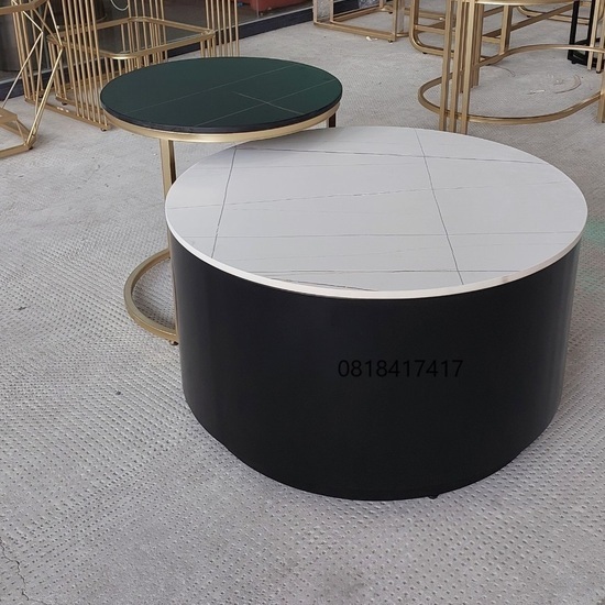 Bàn trà đôi mặt đá ceramic AG59