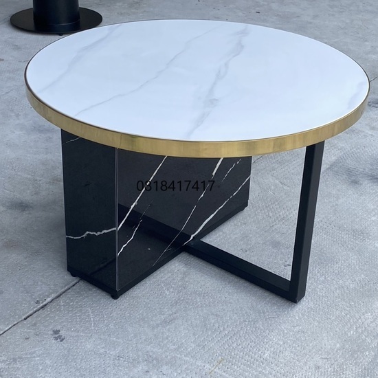 Bàn trà kiểu mặt đá ceramic AG58