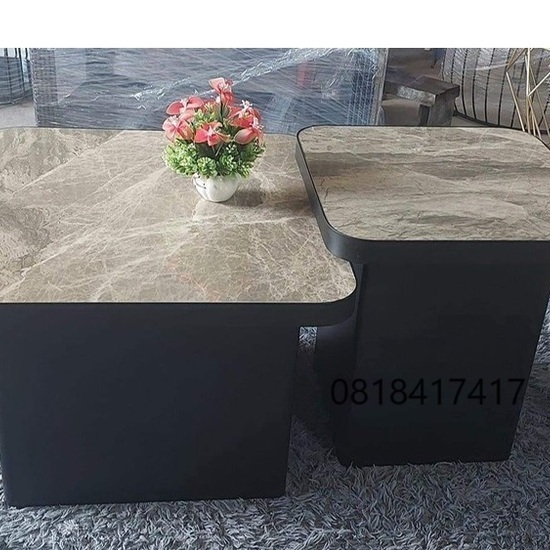 Bàn trà đôi mặt đá vuông AG60