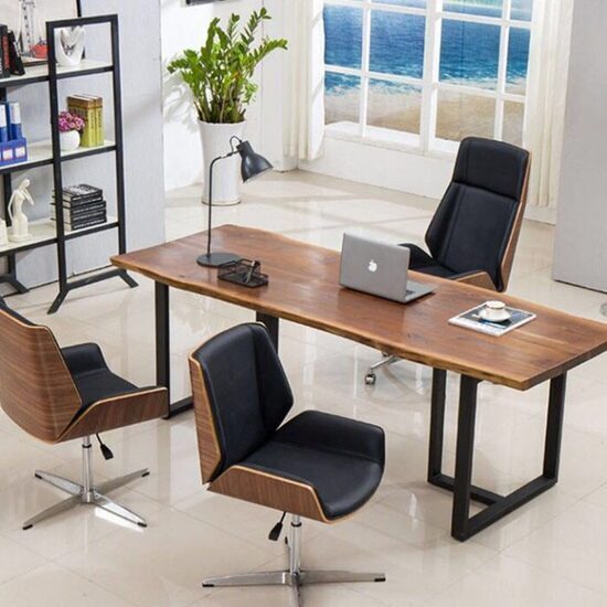 Ghế giám đốc lưng ốp gỗ GD015