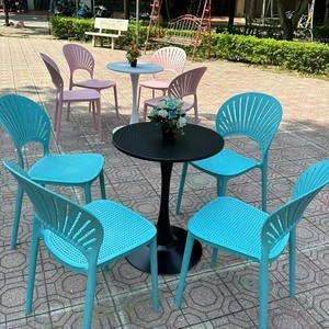 Ghế Nhựa Đúc Lưng Cánh Hoa