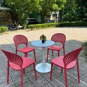 Ghế Nhựa Đúc Lưng Cánh Hoa