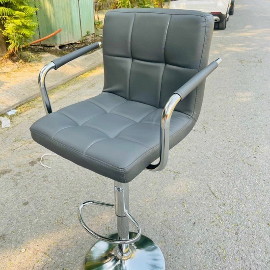 Ghế quầy bar tựa vuông có tay