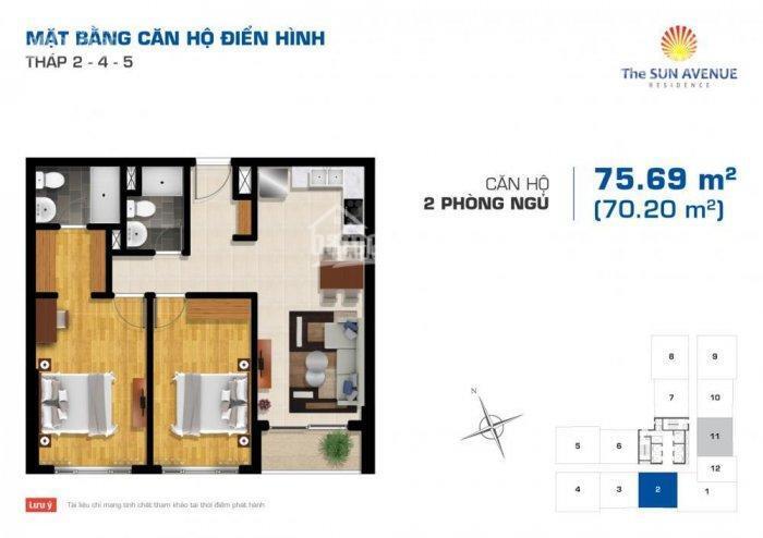Chuyển nhượng Căn Hộ The Sun Avenue 2 PN Suất SPA Nước Ngoài