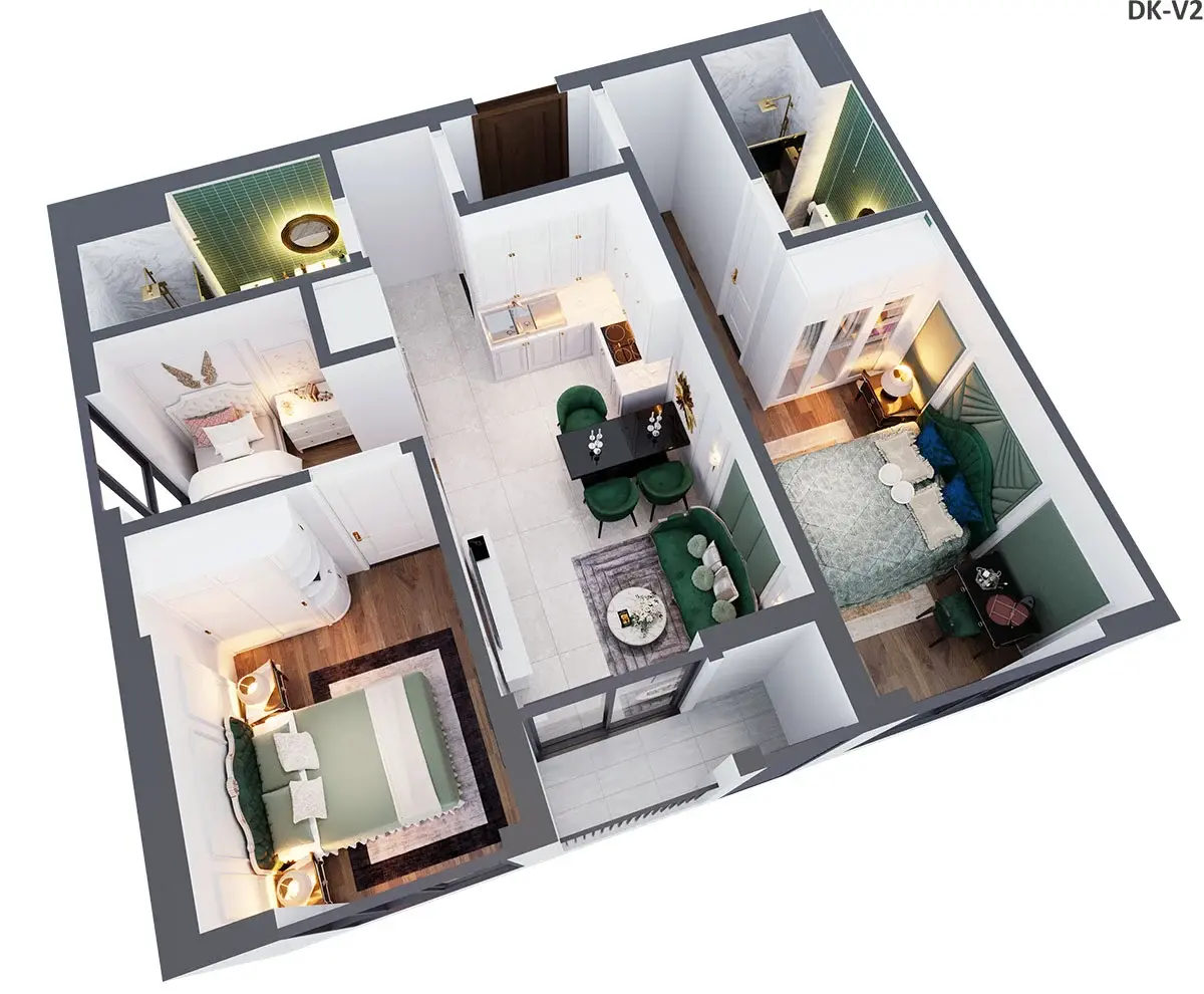 Căn hộ Dual Key (66 m2)