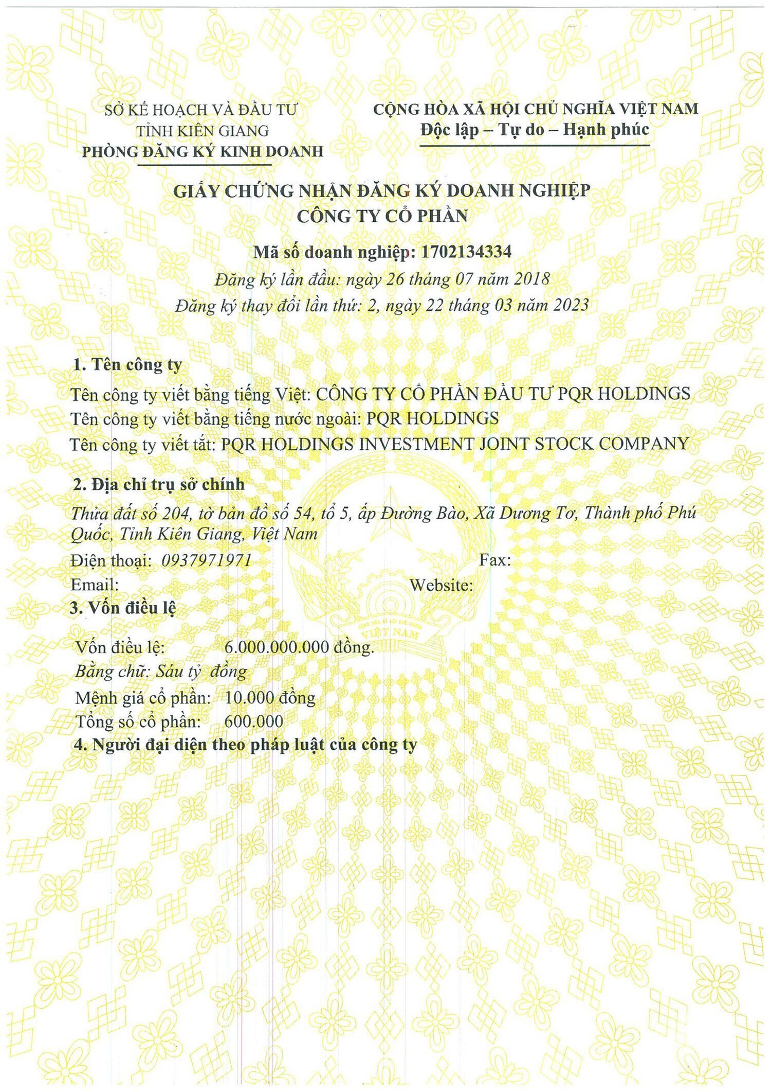 giấy phép kinh doanh