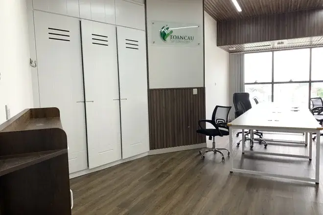 Cho thuê văn phòng The Sun Avenue full bàn ghế 12,5 triệu bao internet 43m2