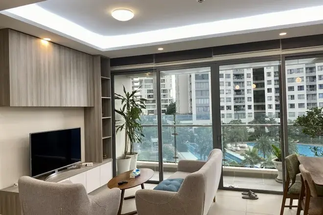 Bán căn hộ 2PN 2WC Đảo Kim Cương giá rẻ, nhà mới , View Hồ Bơi đẹp Quận 2