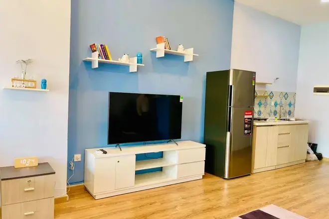 Cho thuê căn hộ Studio Full nội thất đẹp, nhà mới , view thoáng The Sun Avenue