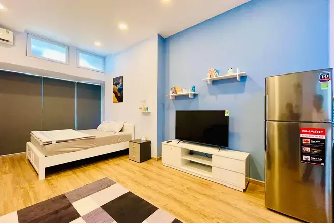 Cho thuê căn hộ Studio Full nội thất đẹp, nhà mới , view thoáng The Sun Avenue