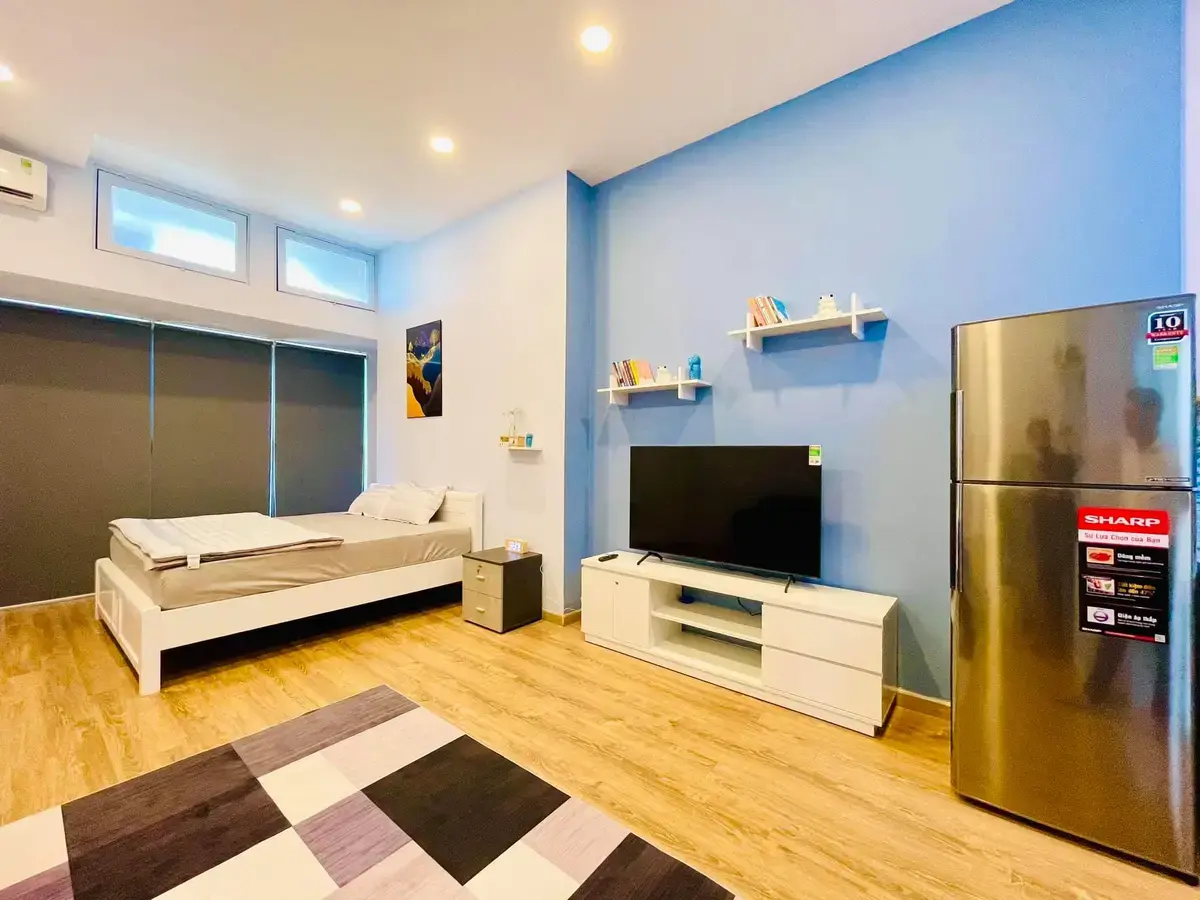 Cho thuê căn hộ Studio Full nội thất đẹp, nhà mới , view thoáng The Sun Avenue