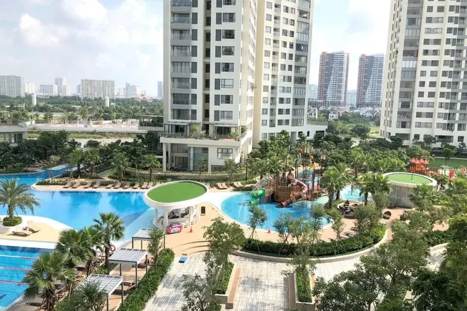 Bán căn hộ 2PN 2WC Đảo Kim Cương giá rẻ, nhà mới , View Hồ Bơi đẹp Quận 2