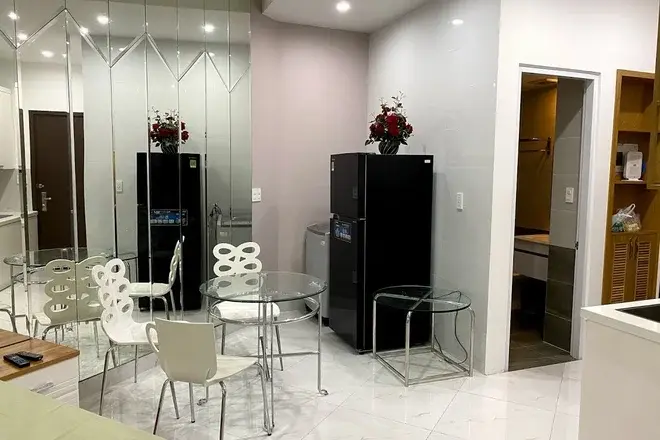 Cho thuê căn hộ Studio giá rẻ, nhà mới, Full nội thất dự án The Sun Avenue