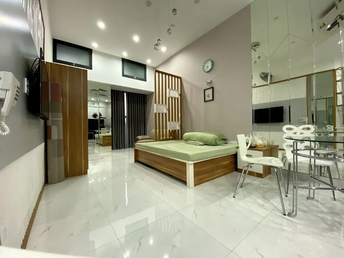 Cho thuê căn hộ Studio giá rẻ, nhà mới, Full nội thất dự án The Sun Avenue
