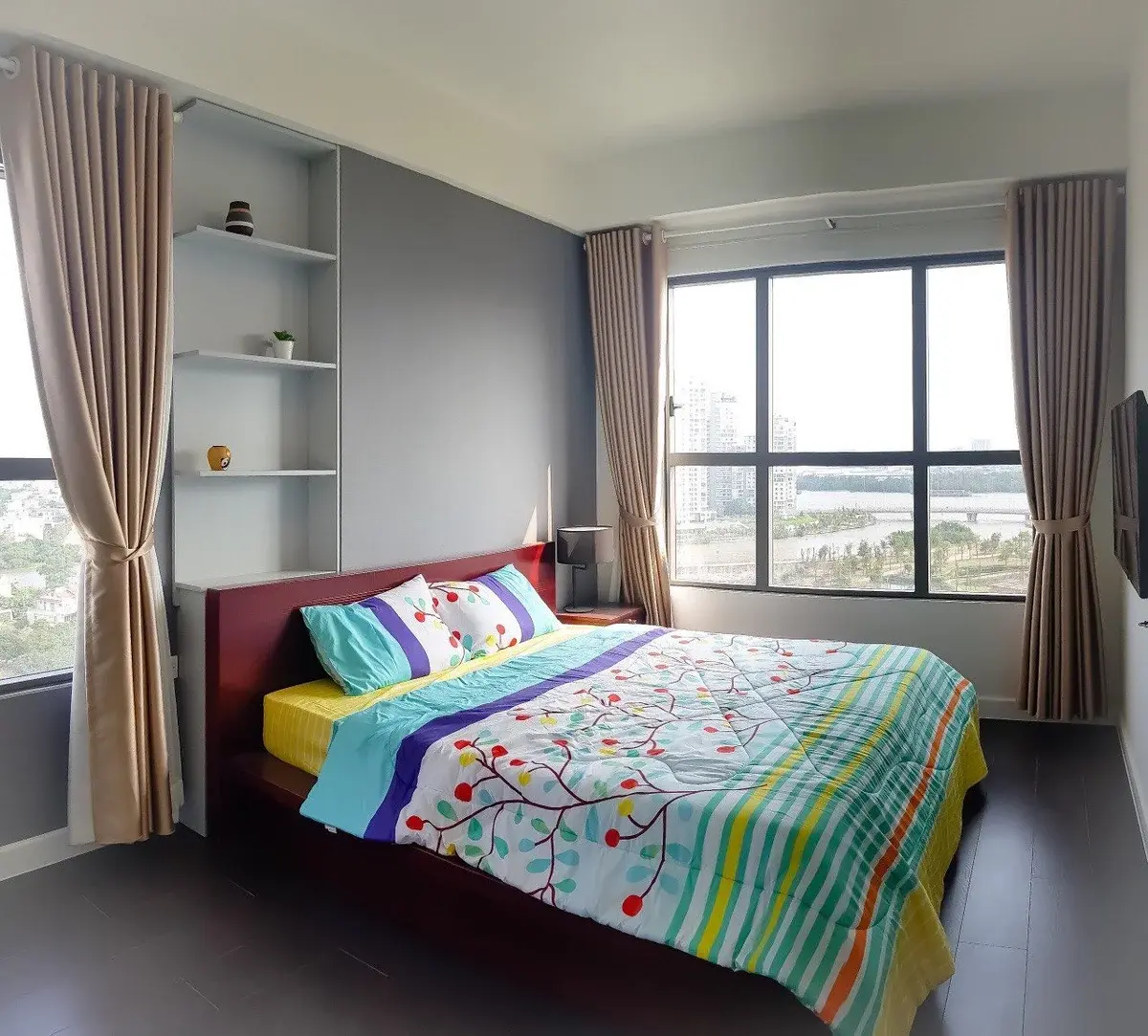 Cho thuê 3PN Full nội thất 109m2 The Sun Avenue giá rẻ , nhà đẹp, view sông