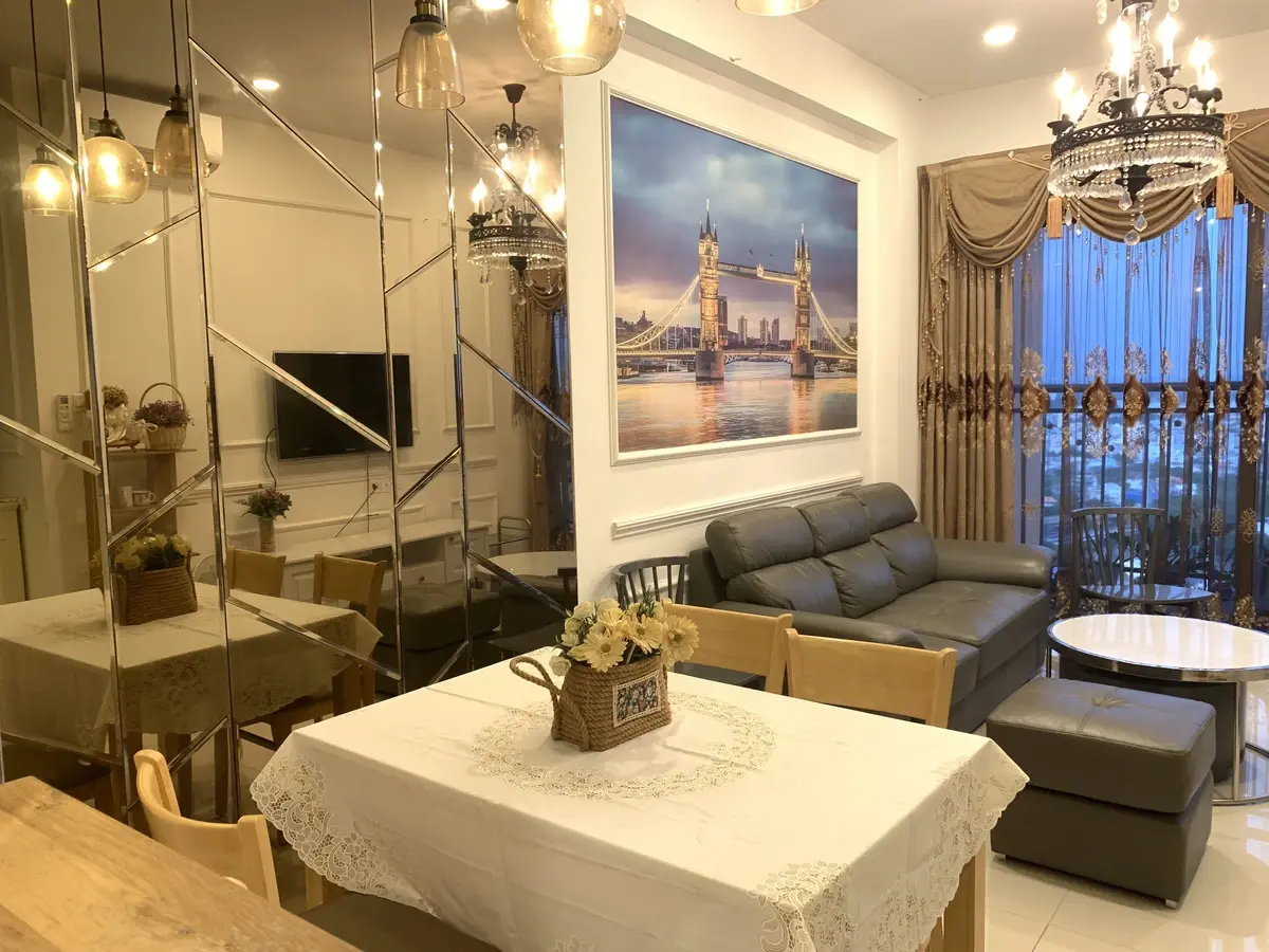 Căn hộ 2pn The Sun Avenue cho thuê full nội thất 16 triệu view tầng cao mát mẻ