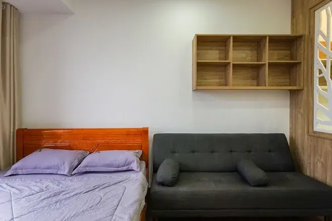 The Sun Avenue cho thuê studio 35m2 đầy đủ nội thất giá 9,5 triệu lót sàn gỗ sạch