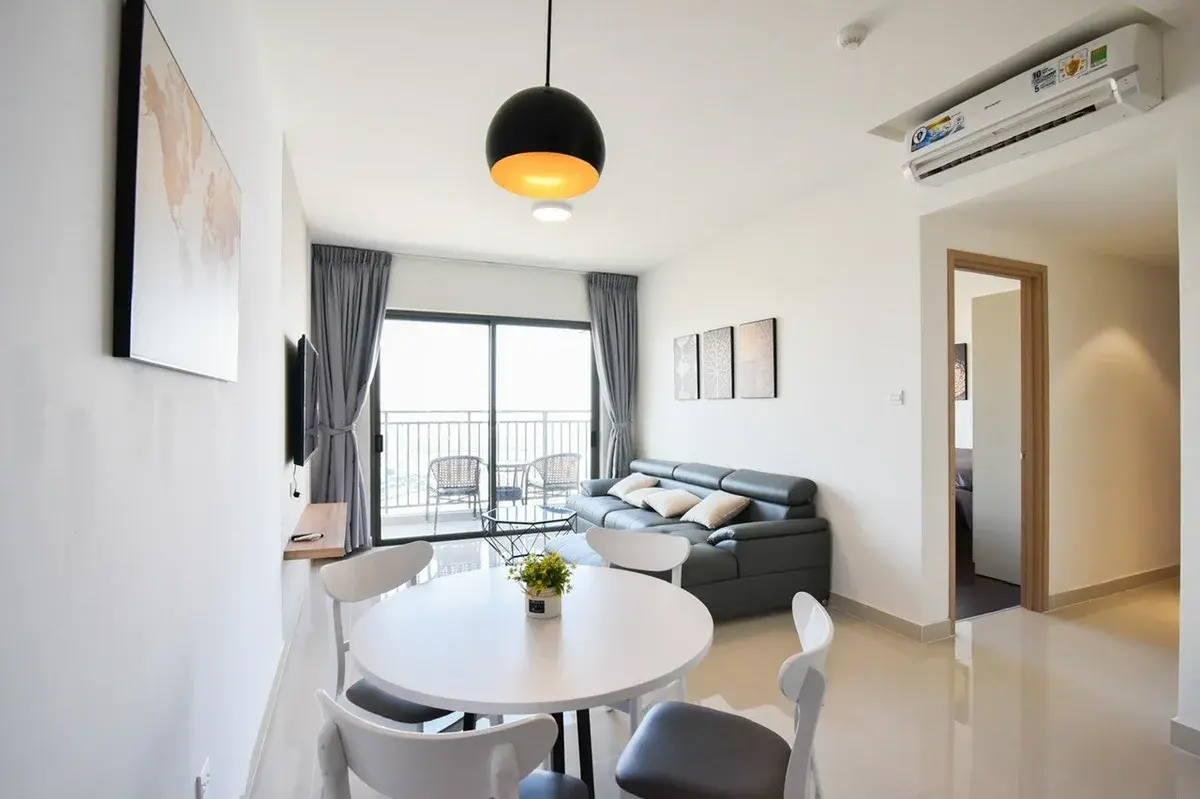 Căn hộ The Sun Avenue cho thuê full nt giá 21 triệu nội thất đẹp view sông mát mẻ