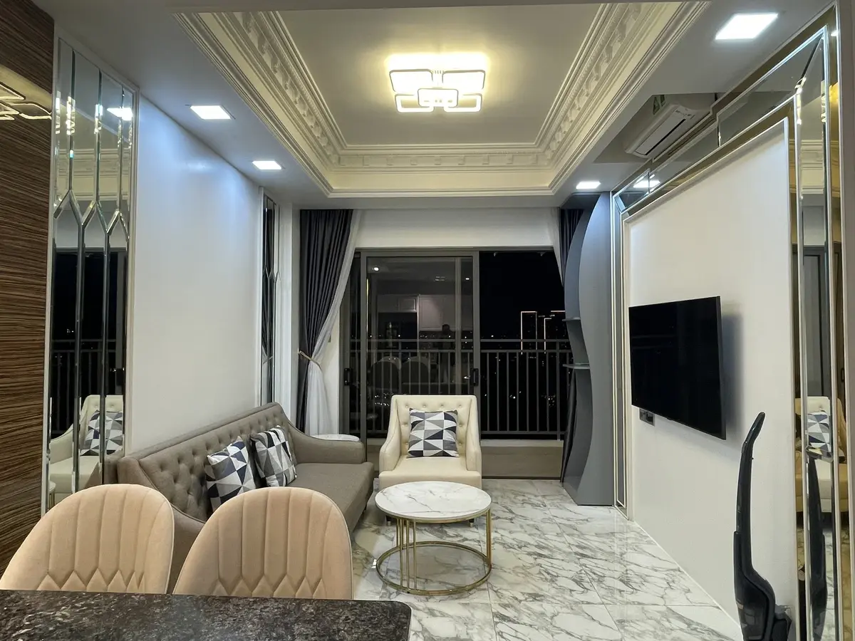 Căn hộ 2 phòng ngủ nội thất cao cấp nhà mới đẹp giá 17 triệu tone màu sang trọng