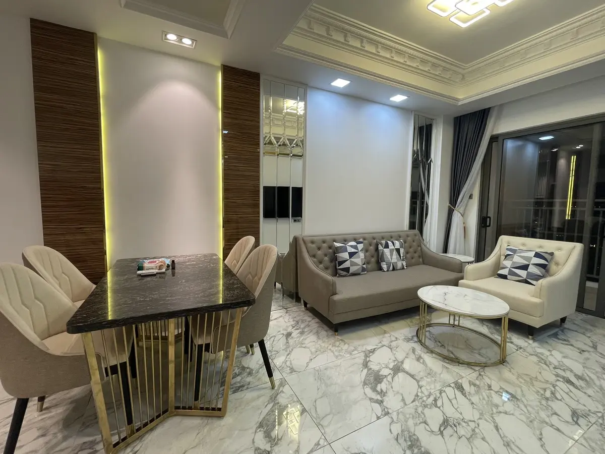 Căn hộ 2 phòng ngủ nội thất cao cấp nhà mới đẹp giá 17 triệu tone màu sang trọng