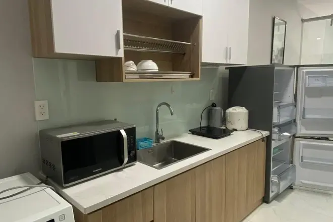 Studio The Sun Avenue cho thuê giá hợp lý 10 triệu full nội thất ngăn 1pn riêng